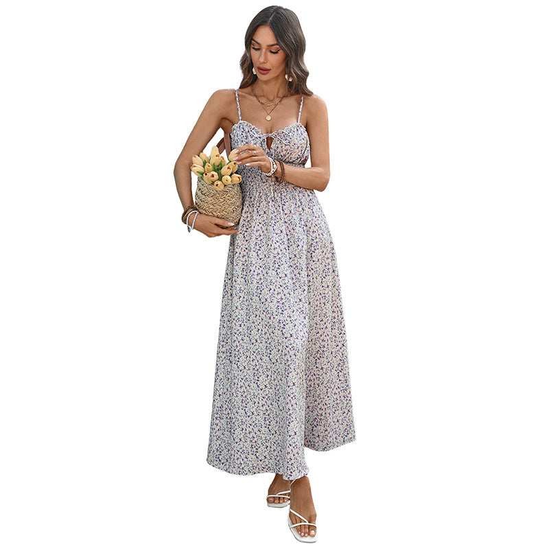 Wrap-style Floral Dress With A Cinched Waist